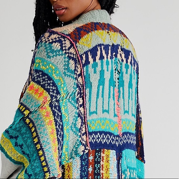 *NWT* Free People “All My Love” Cardi in Rainbow Size S - Picture 6 of 6